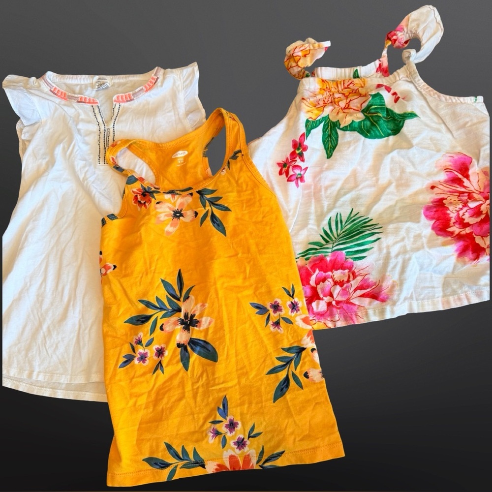 Girls Tank Top Bundle – Size 8, Colorful & Fun Prints 🌸🎨